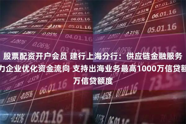 股票配资开户会员 建行上海分行:供应链金融服务助力企业优化资金流向 支持出海业务最高1000万信贷额度