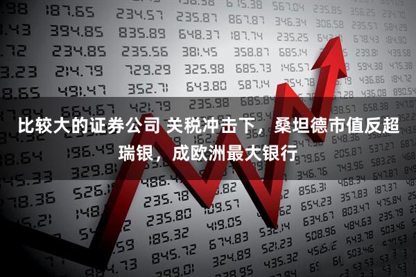 比较大的证券公司 关税冲击下，桑坦德市值反超瑞银，成欧洲最大银行